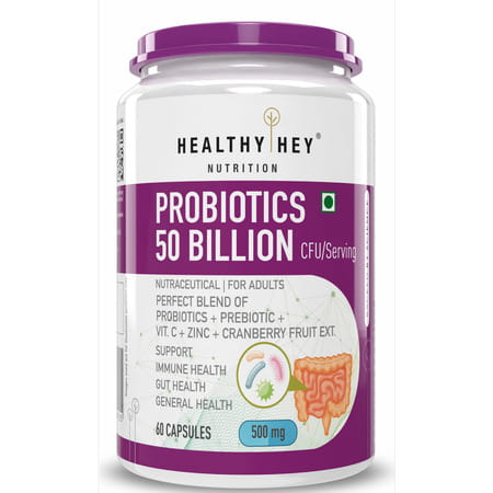 Healthyhey Nutrition Probiotics 50 Billion Cfu Multi- Strains 60 Veg. Capsules