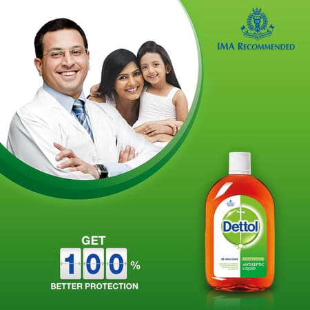Dettol Germ Defence Antiseptic Liquid 550ml With Free Dettol Multi Use Antiseptic Skin Cream Of 30gm