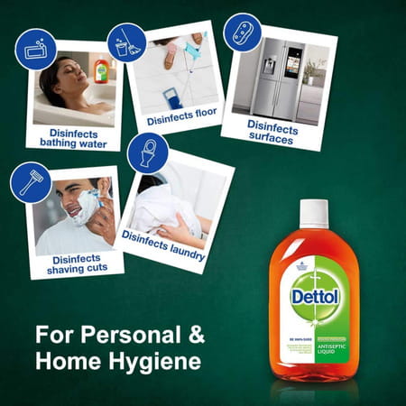 Dettol Germ Defence Antiseptic Liquid 550ml With Free Dettol Multi Use Antiseptic Skin Cream Of 30gm