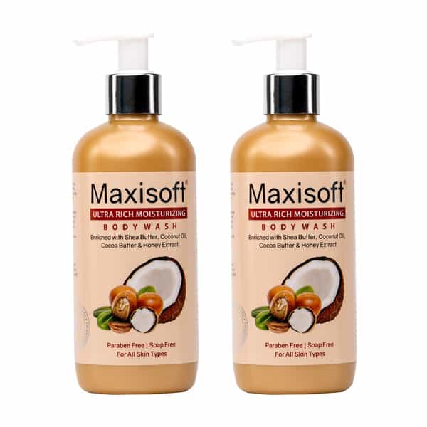 Maxisoft Ultra Rich Moisturizing Body Wash | All Skin Types | 300 Ml | Pack Of 2