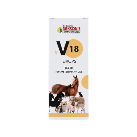 Bakson Homoeopathy V18 Drops | Teeth | For Veterinary Use | 30 Ml