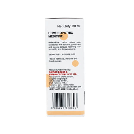 Bakson Homoeopathy V18 Drops | Teeth | For Veterinary Use | 30 Ml