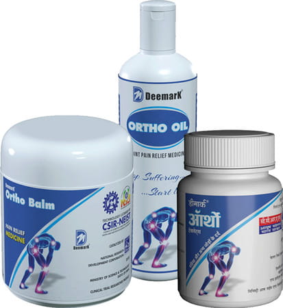 Deemark Joint Pain Supplement With Tailparna Tejvati Sonth & Guggulu 100g Balm+Oil 100ml.(Combopack)