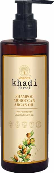 Vagad's Khadi Moroccan Argan Oil Shampoo 250Ml | For Anti -Dandruff | Sls Parabens Free