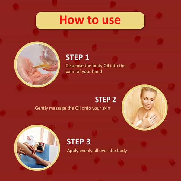Omeo Pomegranate Body Oil For Winter- Moisturization | Nourishing & Hydrating Skin Care - 200Ml