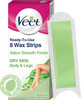 Veet Instant Waxing Kit Dry Skin 8 Strips