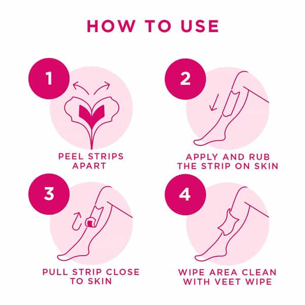 Veet Instant Waxing Kit Dry Skin 8 Strips