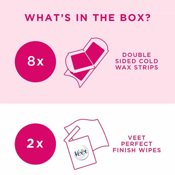 Veet Instant Waxing Kit Dry Skin 8 Strips