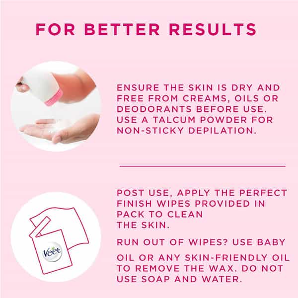 Veet Instant Waxing Kit Dry Skin 8 Strips