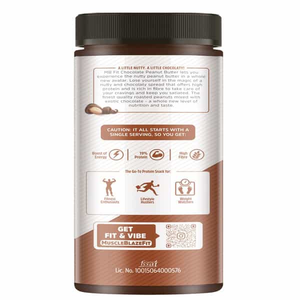Muscleblaze Chocolate Peanut Butter | Crunchy | High Protein | No Trans Fat | Energy Booster | 750 G