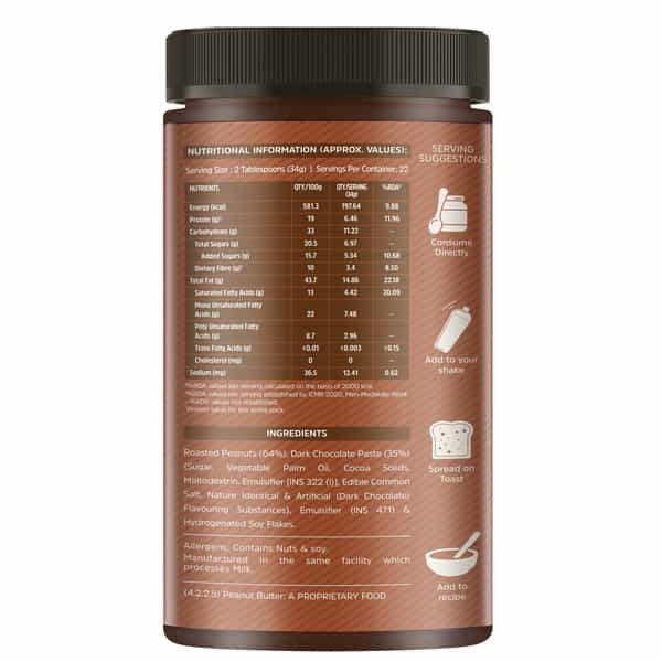 Muscleblaze Chocolate Peanut Butter | Crunchy | High Protein | No Trans Fat | Energy Booster | 750 G