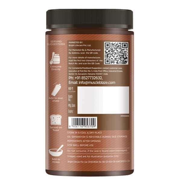 Muscleblaze Chocolate Peanut Butter | Crunchy | High Protein | No Trans Fat | Energy Booster | 750 G