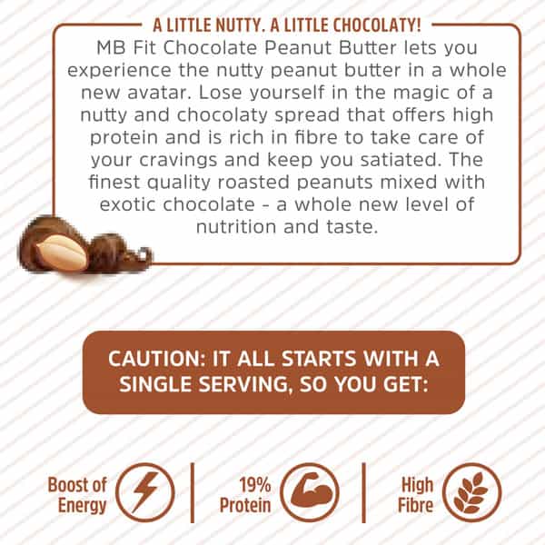 Muscleblaze Chocolate Peanut Butter | Crunchy | High Protein | No Trans Fat | Energy Booster | 750 G