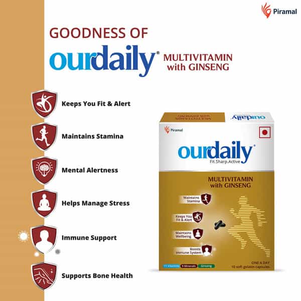 Ourdaily Multivitamin With Ginseng Capsules 10
