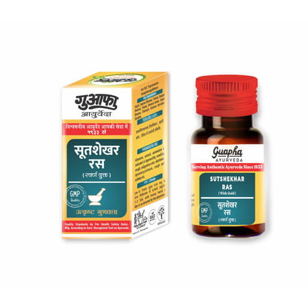 Guapha Ayurveda Sutshekhar Ras (With Gold) - 50 Tabs