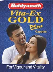 Baidyanath Asli Ayurved Vita Ex Gold Plus Ayurvedic Capsules For Stamina | 10 Capsules