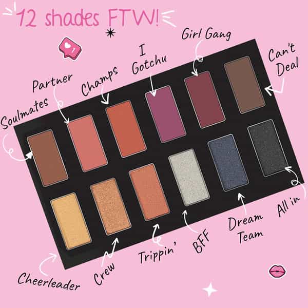 Myglamm Popxo Makeup Collection -12 Eyeshadow Kit-Squad Goals