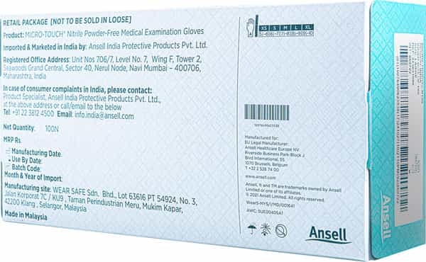 Ansell Micro Touch Nitrile N100 Multipurpose Examination Glove - Small