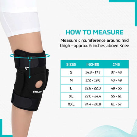 Beatxp By Pristyn Care Knee Patella Support For Men | Sports | Fitness | Training (Single Pair-Xxl)