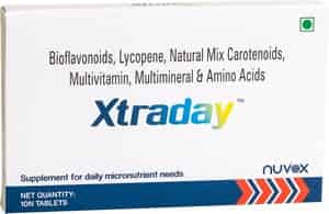 Nuvox Xtraday, Multivitamins, Strengh & Immunity Booster, Green Tea Extract 30 Mg (1 X 10 Tablet)