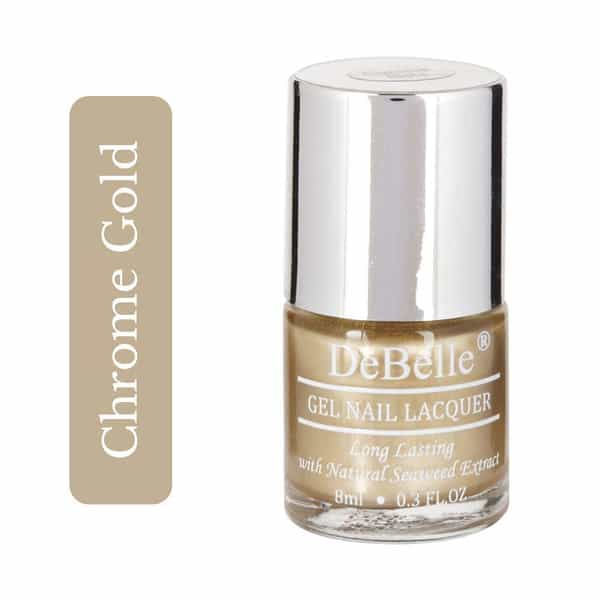Debelle Gel Nail Polish Gift Set Set Of 2 Chrome Silver | Chrome Gold)-16Ml | 8 Ml Each