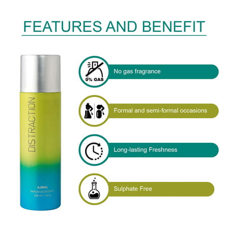 Ajmal 1 Aurum 1 Evoke Silver Edition For Him 1 Distraction And 1 Magnetize Deodorants Pack Of 4