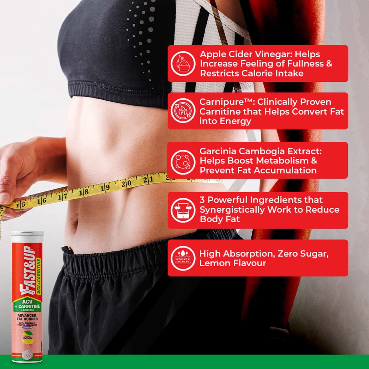 Buy FAST&UP ACV + CARNITINE 500MG ACV 350MG LCARNITINE 500MG