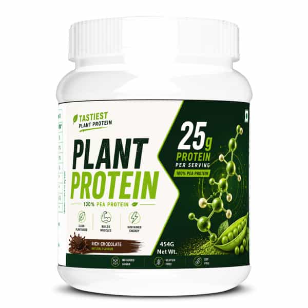 Sos Nutrition Plant Protein Powder For Men & Women 25G Protein Per Serving (454G Chocolate)