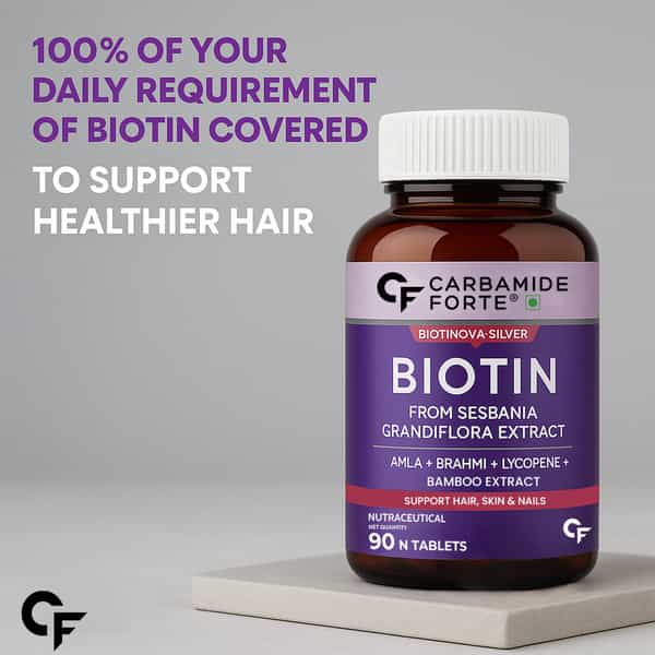 Carbamide Forte Biotin With Sasbania Grandiflora Extract Amla Extract-90 Tablets