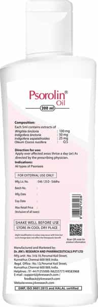 Dr. Jrk's Psorolin Oil - 200 Ml