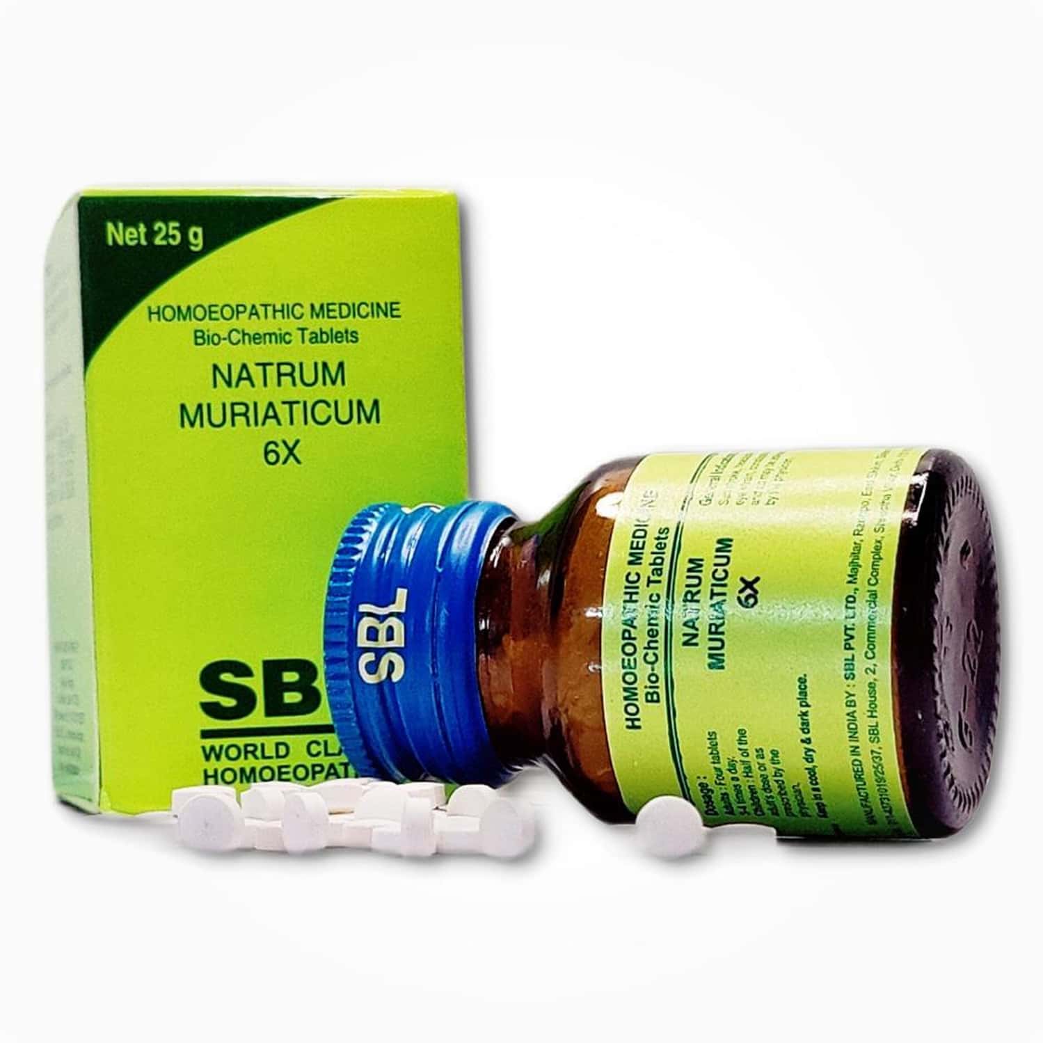 Sbl Natrum Muriaticum Biochemic Tablet 6x 25 Gm Pack Of 3