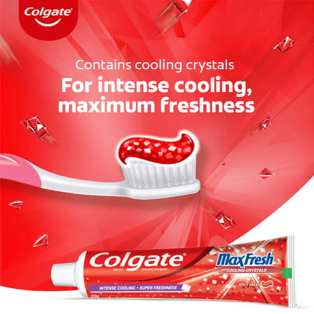 Colgate Maxfresh Toothpaste Red Gel Paste With Menthol - 150gx4(Spicy Fresh)-600g