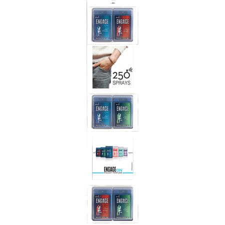 Engage On Man 2 Cool Marine+ 2 Classic Woody + 2 Citrus Fresh Pocket Perfume 6 X 17 Ml