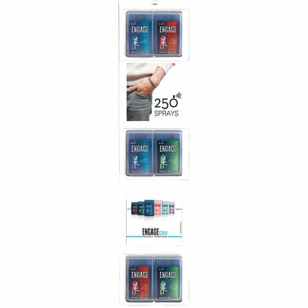 Engage On Man 2 Cool Marine+ 2 Classic Woody + 2 Citrus Fresh Pocket Perfume 6 X 17 Ml