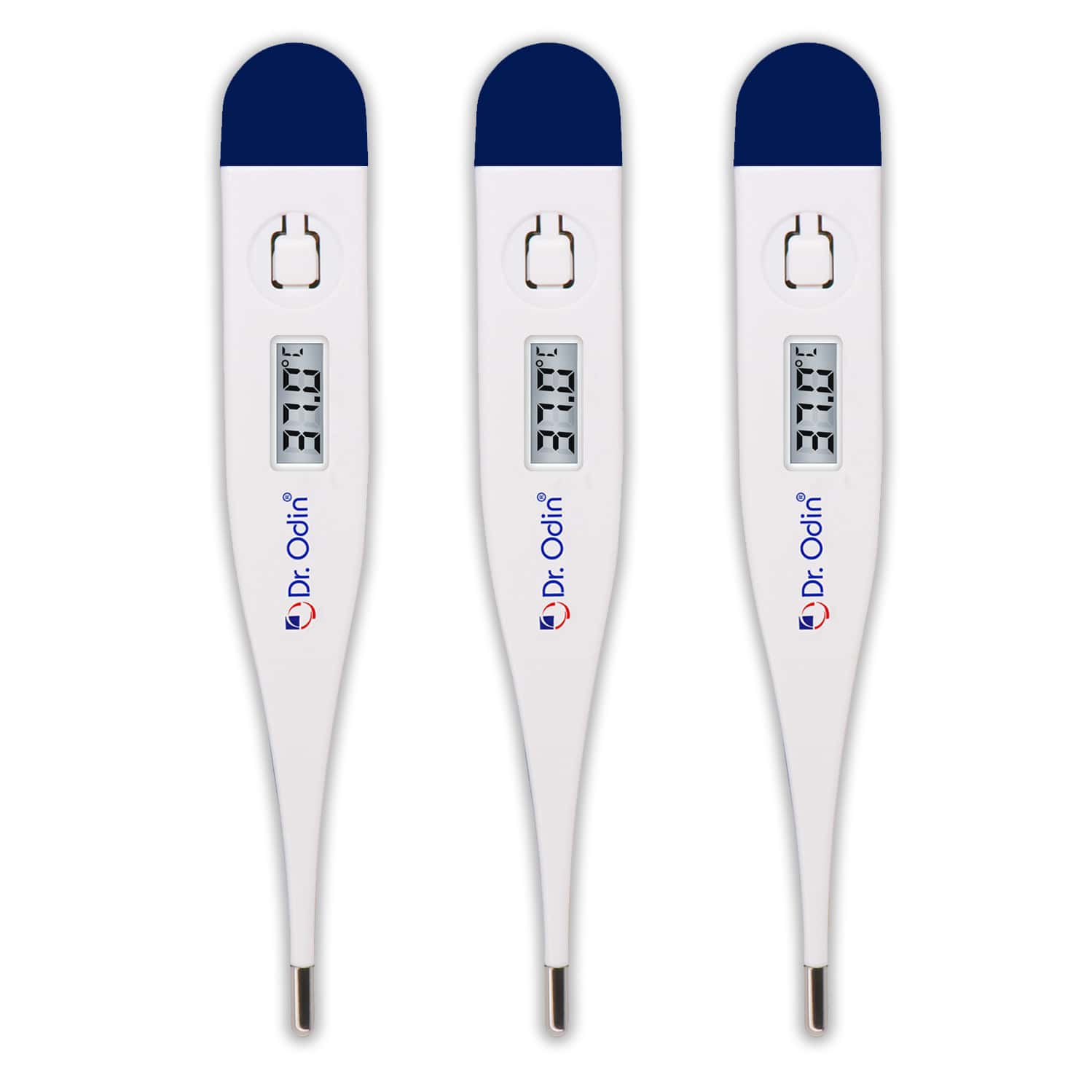Dr. Odin Odt 101 Digital Thermometer For Precise Temperature Monitoring (white & Blue) Pack Of 3