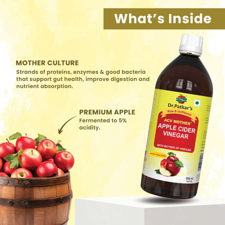 Dr. Patkar'S Apple Cider Vinegar With The Mother 1000 Ml