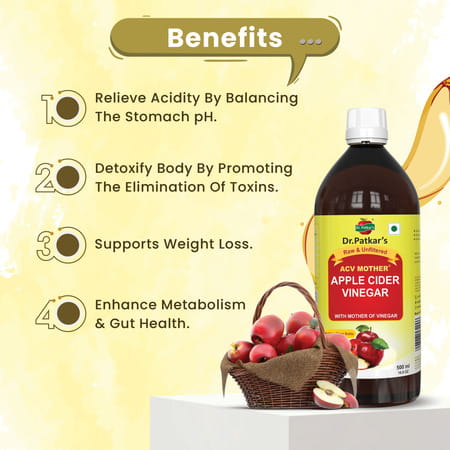 Dr. Patkar'S Apple Cider Vinegar With The Mother 1000 Ml