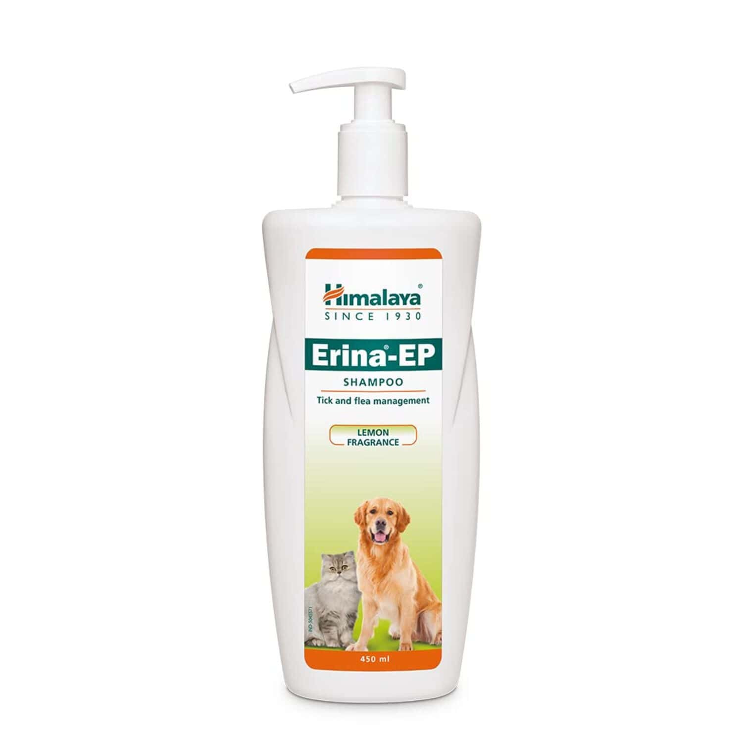 Himalaya Erina Ep Shampoo | Lemon Fragrance | Tick & Flea Control For Dogs & Cats | 450 Ml