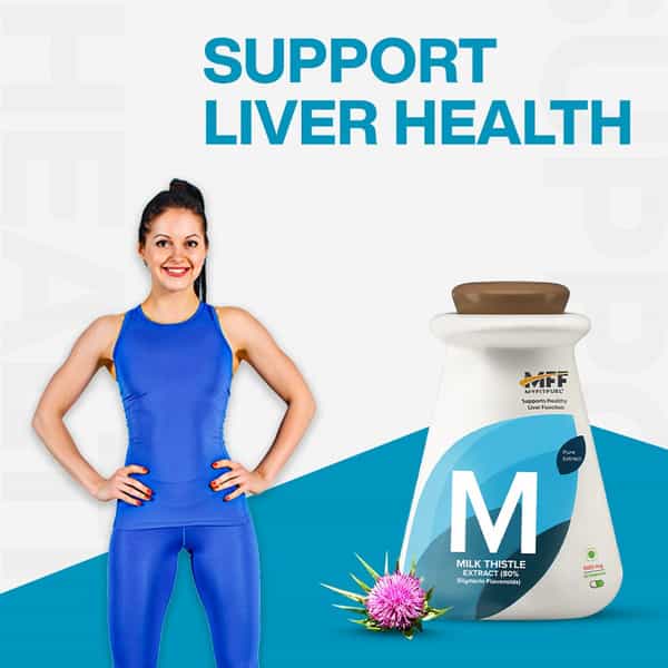 Myfitfuel Milk Thistle Extract (80% Silymarin Flavonoids) | (600Mg) | 90 Capsules