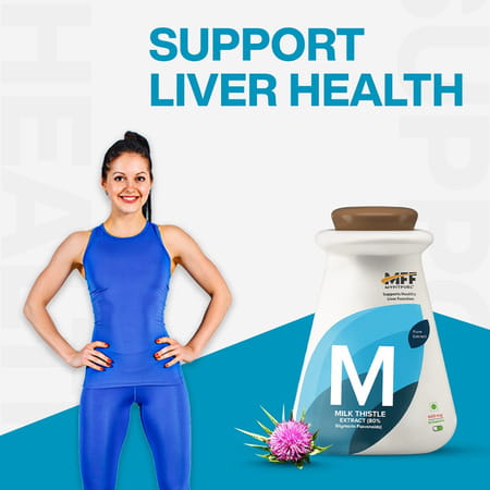Myfitfuel Milk Thistle Extract (80% Silymarin Flavonoids) | (600mg) | 90 Capsules
