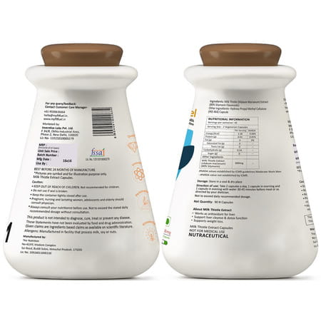 Myfitfuel Milk Thistle Extract (80% Silymarin Flavonoids) | (600mg) | 90 Capsules