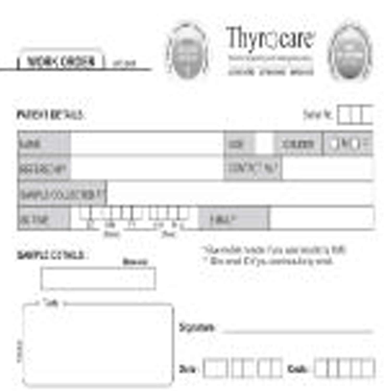 Work Order Format 10 Pcs