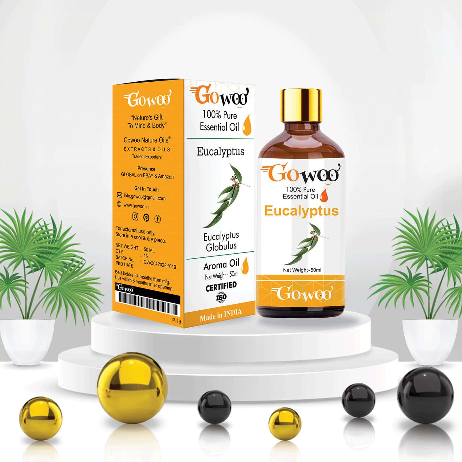 Buy GO WOO 100 PURE EUCALYPTUS OIL FOR COUGH COLDS CLEAR BREATHING