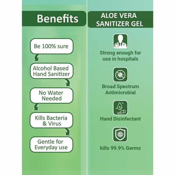 Omeo Aloe Vera Hand Instant Sanitizer Gel - 70% Alcohol - 500Ml Pump