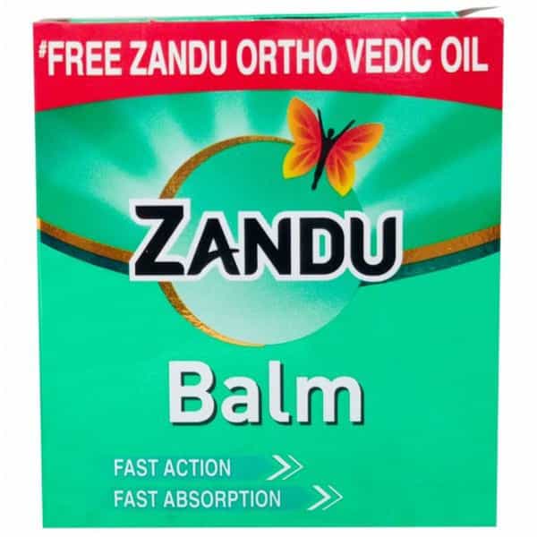 Zandu Balm 50Ml With Free Zandu Ortho Vedic Oil Worth 30Rs