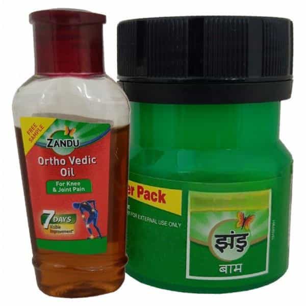 Zandu Balm 50Ml With Free Zandu Ortho Vedic Oil Worth 30Rs