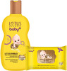 Lotus Herbals Baby+ Little Bubbles Combo Body Wash + Shampoo 200ml Baby Wipes 10pc 2 Product Combo