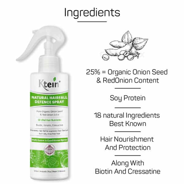 Ktein Natural Hair Fall Defence Spray 200Ml