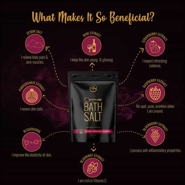 The Beauty Co. D`Wine Bath Salt With Red Wine 50Gm