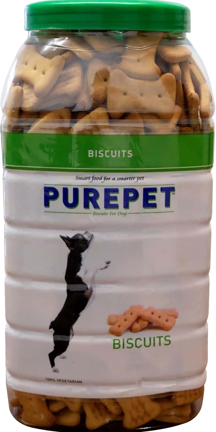 Drools Purepet Vegeterian Biscuit Dog Treats- Jar 905g